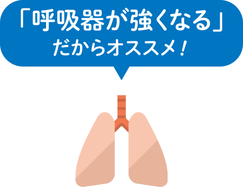 「呼吸器が強くなる」だからオススメ！