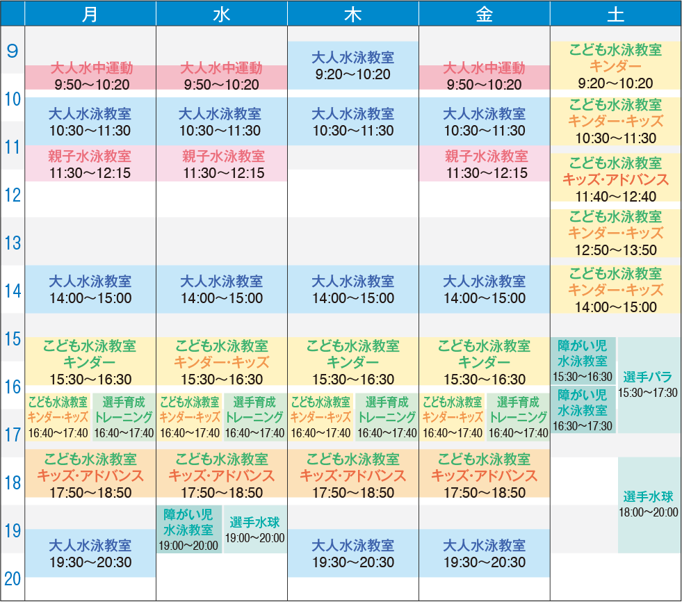 水泳教室プログラム